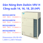 Dàn Nóng Đơn Daikin VRV H 16HP RXYQ16BYM